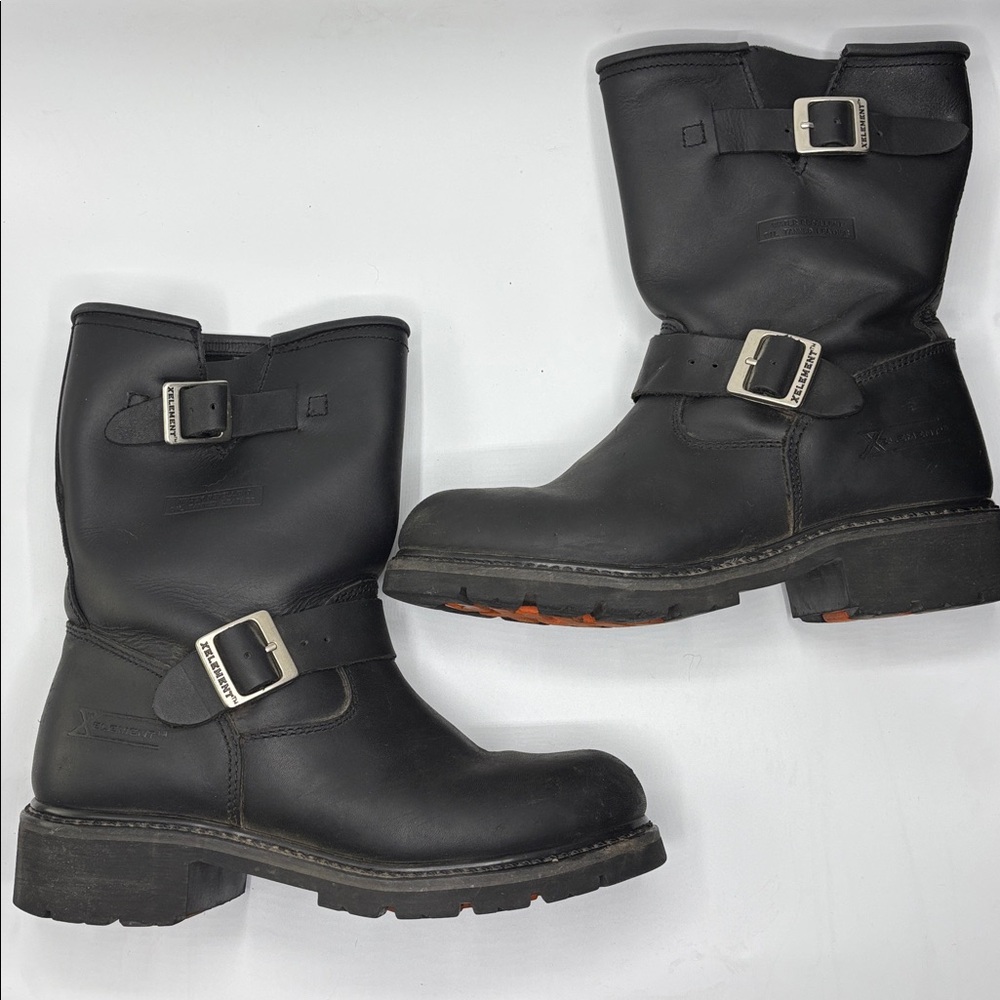 Men’s Element X Size 9 M Black Waterproof Leather Pull On Motorcycle Boots - Picture 2 of 10